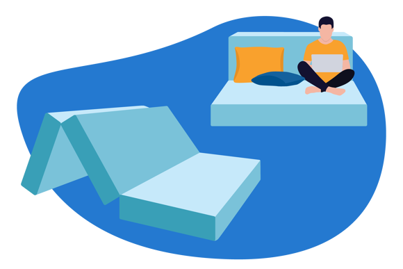 foldable mattress foam for two-person