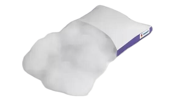 white and purple coloured cloud cotton pillow of sleepwell